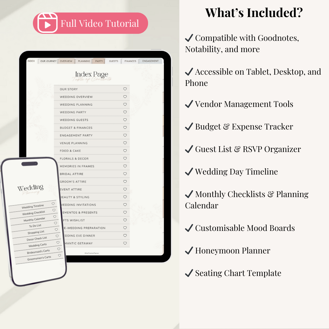 Digital Wedding Planner Overview