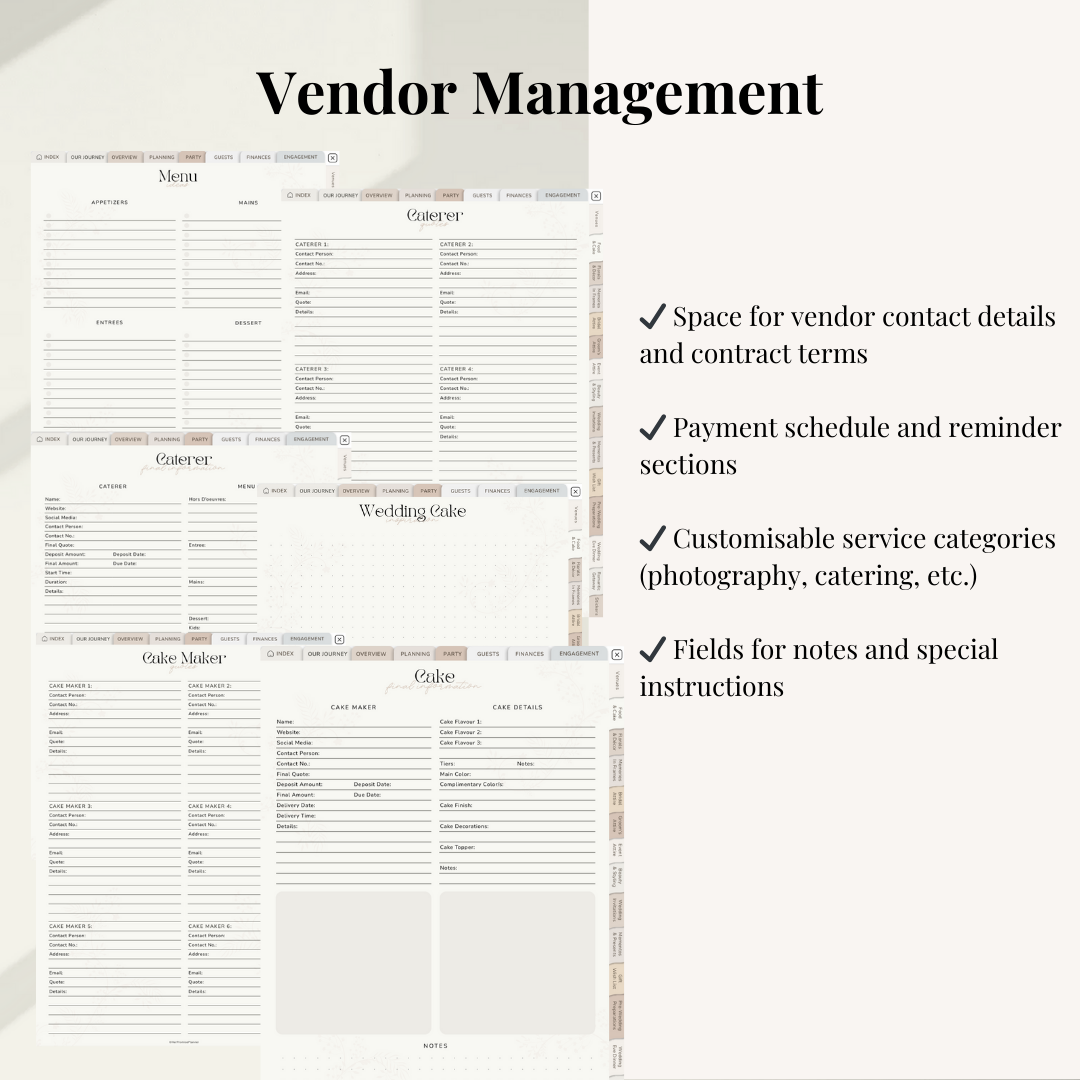 Digital Wedding Vendor Management