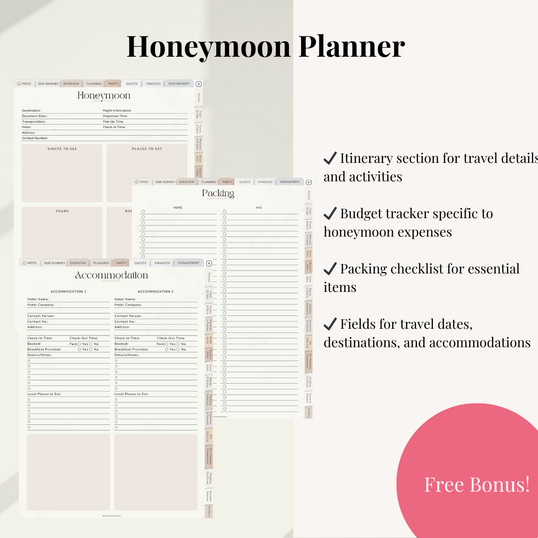 Digital Honeymoon Planner